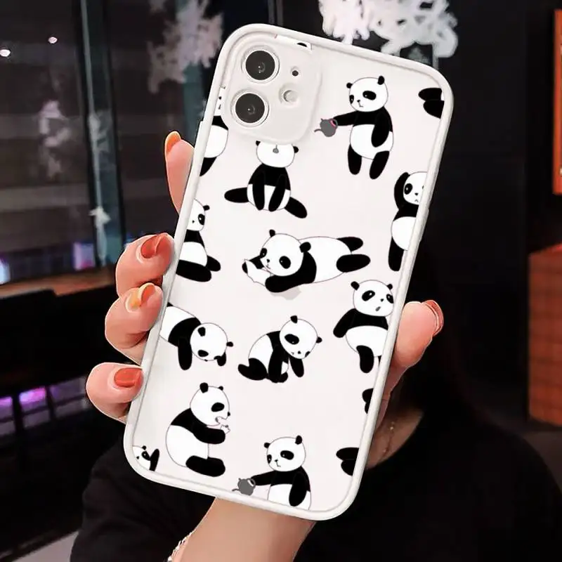 Cute Cartoon panda Phone Cases Matte transparent For White iPhone 12 Mini 11 Pro XR XS Max 7 8 Plus X Back Cover
Cute Cartoon panda Phone Cases Matte transparent For White iPhone 12 Mini 11 Pro XR XS Max 7 8 Plus X Back Cover
