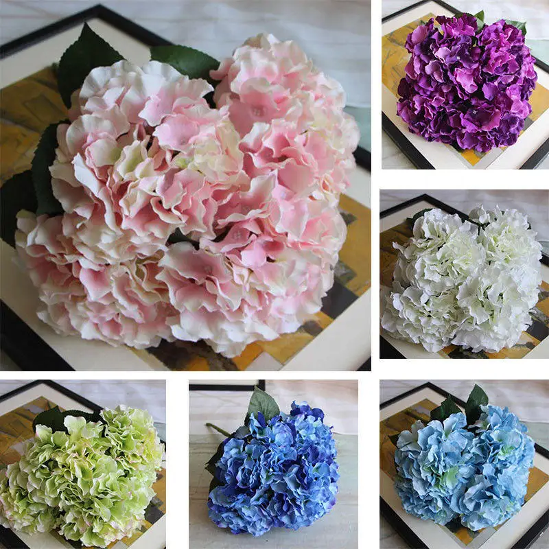 5 Fork Heads Artificial Flowers Simulation Hydrangea Bouquet Silk Flowers Real Touch Fake Flower DIY Home Wedding Party Decor 
5 Fork Heads Artificial Flowers Simulation Hydrangea Bouquet Silk Flowers Real Touch Fake Flower DIY Home Wedding Party Decor