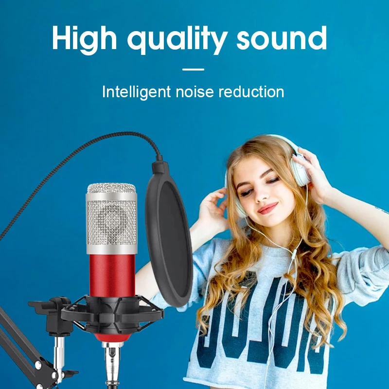 Professional Microphone BM800 KTV Studio Condenser Microphone Karaoke Recording Mikrofon Mic Kits for PC Computer YouTube Live
Professional Microphone BM800 KTV Studio Condenser Microphone Karaoke Recording Mikrofon Mic Kits for PC Computer YouTube Live