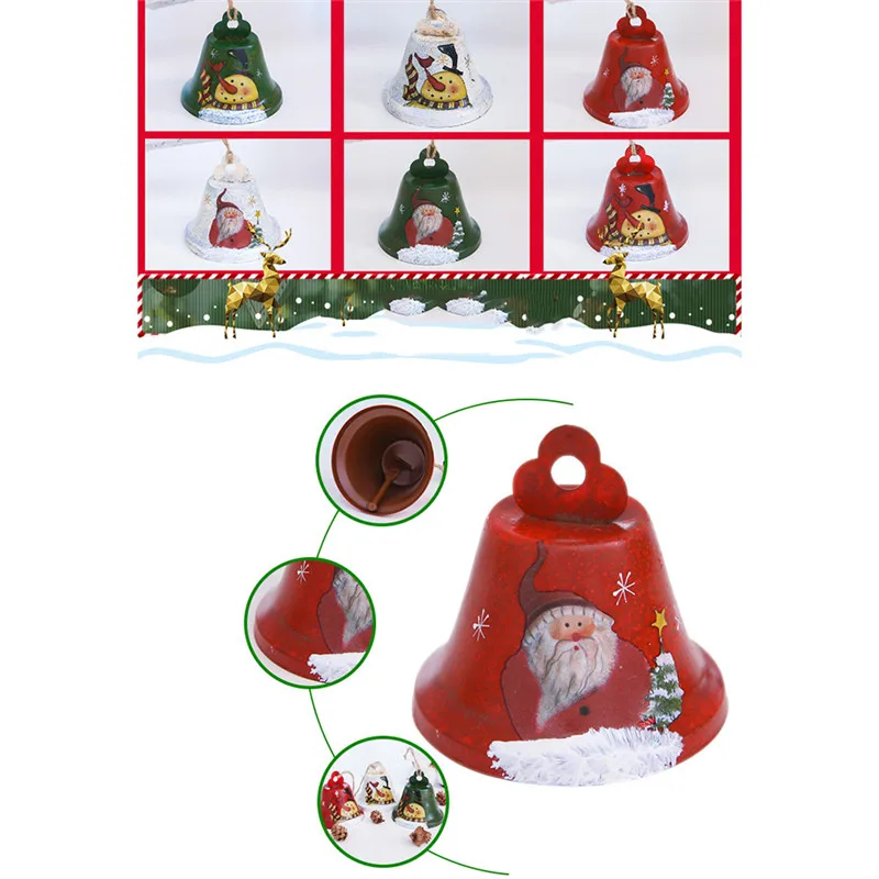 Christmas Bell Pendant Wrought Iron Painted Bell Decoration Christmas Tree Pendant Decoration Supplies
Christmas Bell Pendant Wrought Iron Painted Bell Decoration Christmas Tree Pendant Decoration Supplies