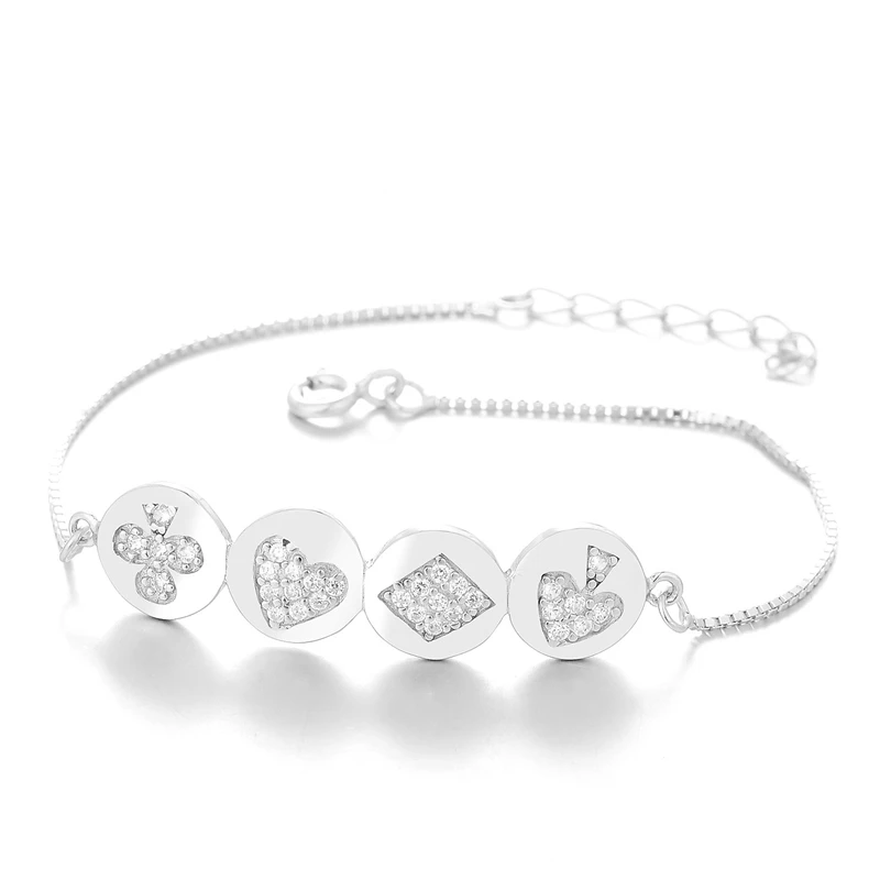 925 Sterling Silver Zircon Love Heart Shaped Bracelets For Women Valentines Gift Wedding Jewelry
925 Sterling Silver Zircon Love Heart Shaped Bracelets For Women Valentines Gift Wedding Jewelry