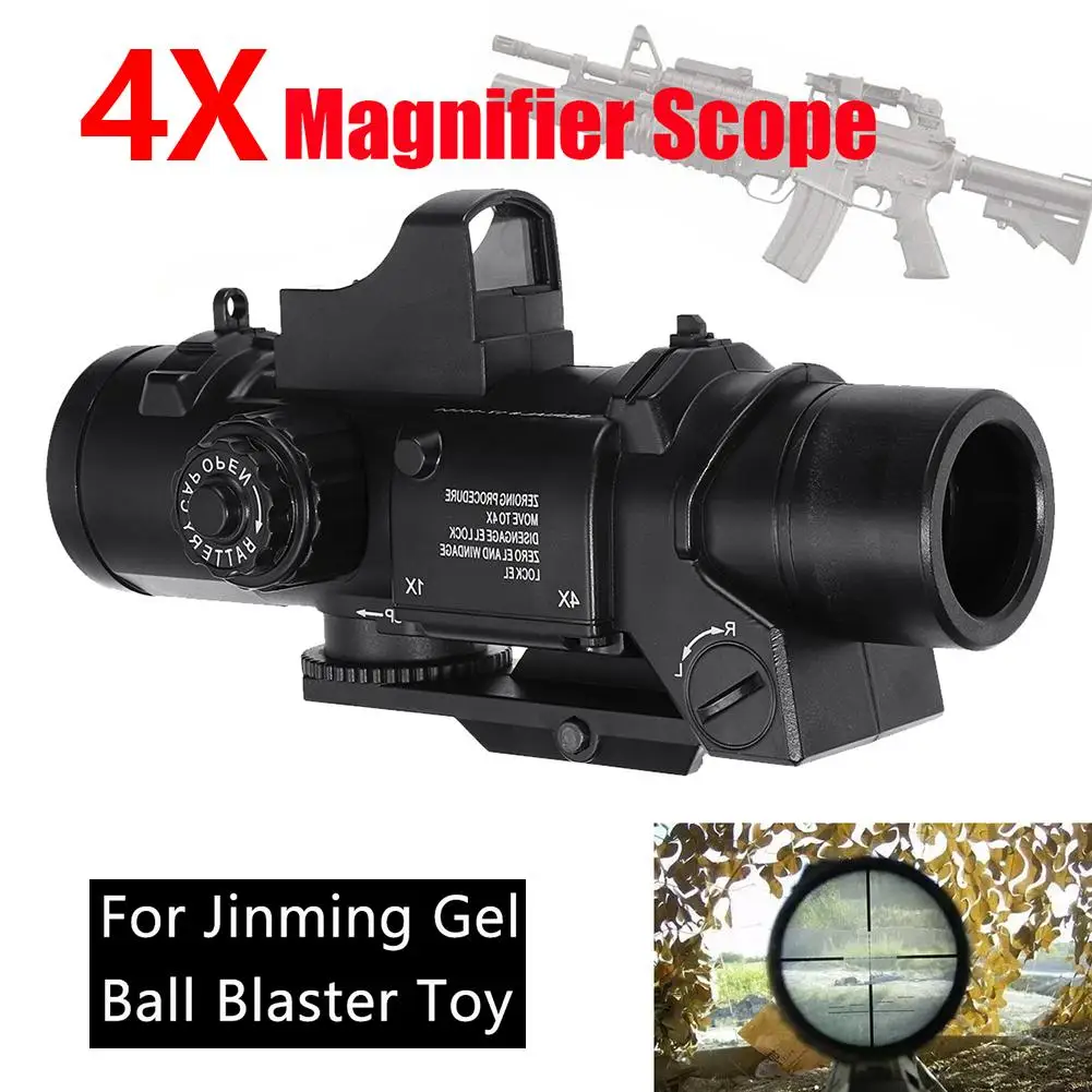 4x увеличительный прицел с красной точкой для Jinming Gel Ball Blaster Аксессуары для воды гелевый шар Blaster игрушка уличные игрушки
4x увеличительный прицел с красной точкой для Jinming Gel Ball Blaster Аксессуары для воды гелевый шар Blaster игрушка уличные игрушки