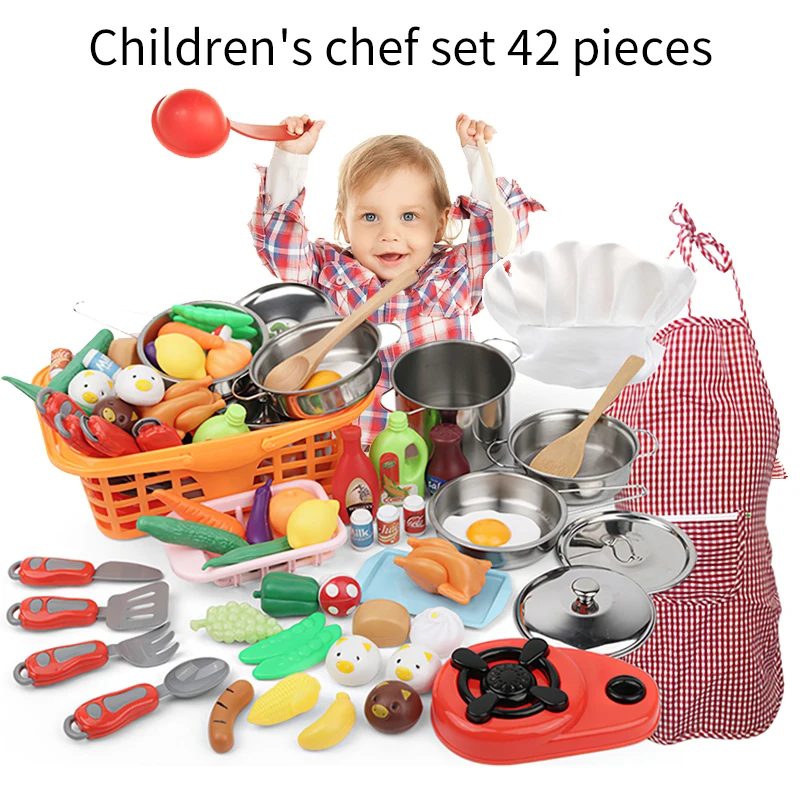 42pcs Kids Kitchen Toys Simulation Cooking Play House Educational Toys Mini Kitchen Cookware Pan Pretend Play Role Playing Toys
42pcs Kids Kitchen Toys Simulation Cooking Play House Educational Toys Mini Kitchen Cookware Pan Pretend Play Role Playing Toys