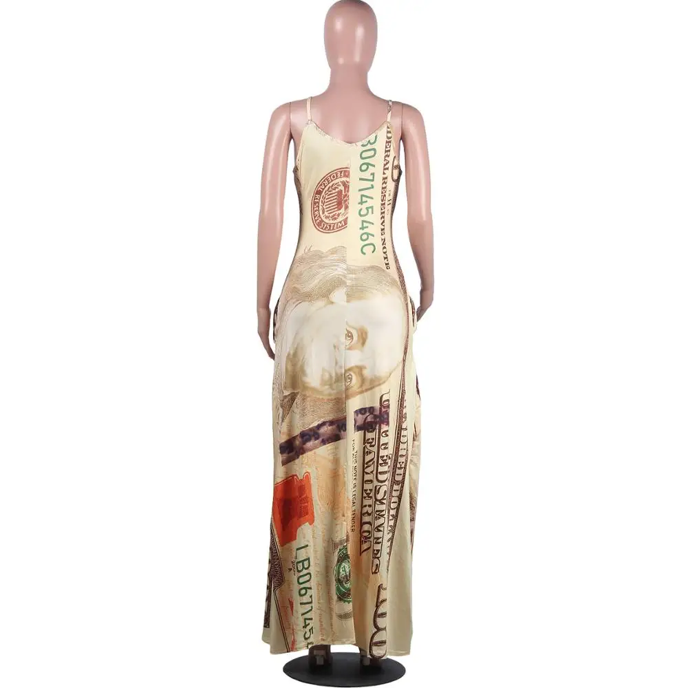 Adogirl Dollar Printed Women Long Maxi Dress Spaghetti Strap Loose Dress With Pockets Casual Street Club Bandage Dress Vestido
Adogirl Dollar Printed Women Long Maxi Dress Spaghetti Strap Loose Dress With Pockets Casual Street Club Bandage Dress Vestido