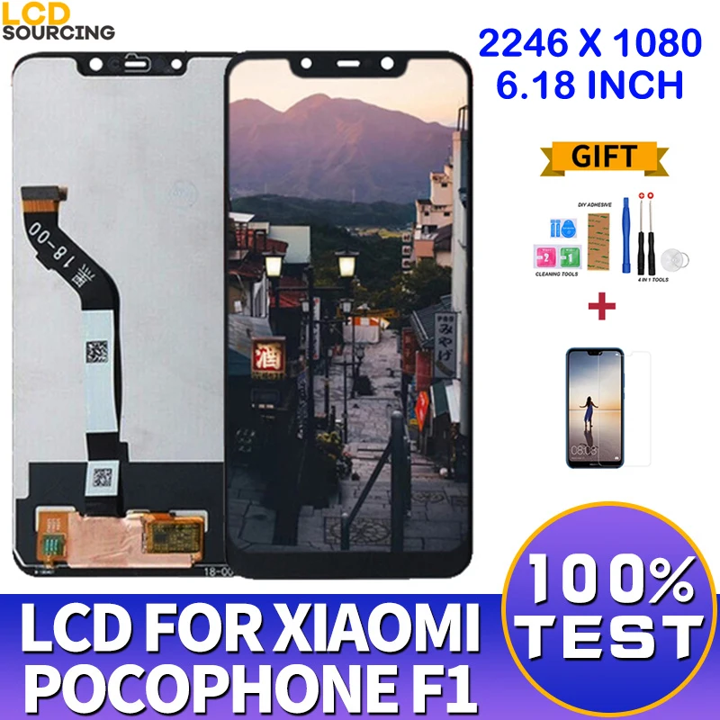 ЖК дисплей 6 18 дюйма для Xiaomi Pocophone F1 экран с сенсорным экраном и дигитайзером в