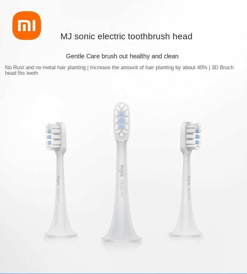 100% Xiaomi Mijia Electric Toothbrush Head 1 PCS&3PCS for T300&T500 Smart Acoustic Clean Toothbrush Heads 3D Brush Head Combines
100% Xiaomi Mijia Electric Toothbrush Head 1 PCS&3PCS for T300&T500 Smart Acoustic Clean Toothbrush Heads 3D Brush Head Combines
