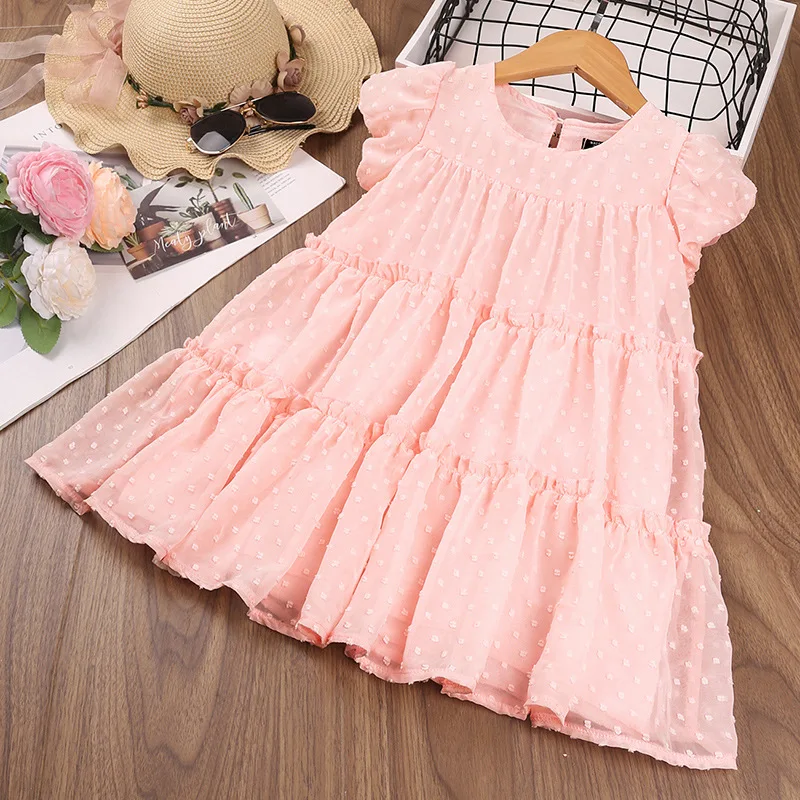 Summer Girls Polka Dot Princess Dress New Korean Short-Sleeve Ruffle Pink Sweet Dresses Lovely Casual Children Clothing WT706
Summer Girls Polka Dot Princess Dress New Korean Short-Sleeve Ruffle Pink Sweet Dresses Lovely Casual Children Clothing WT706