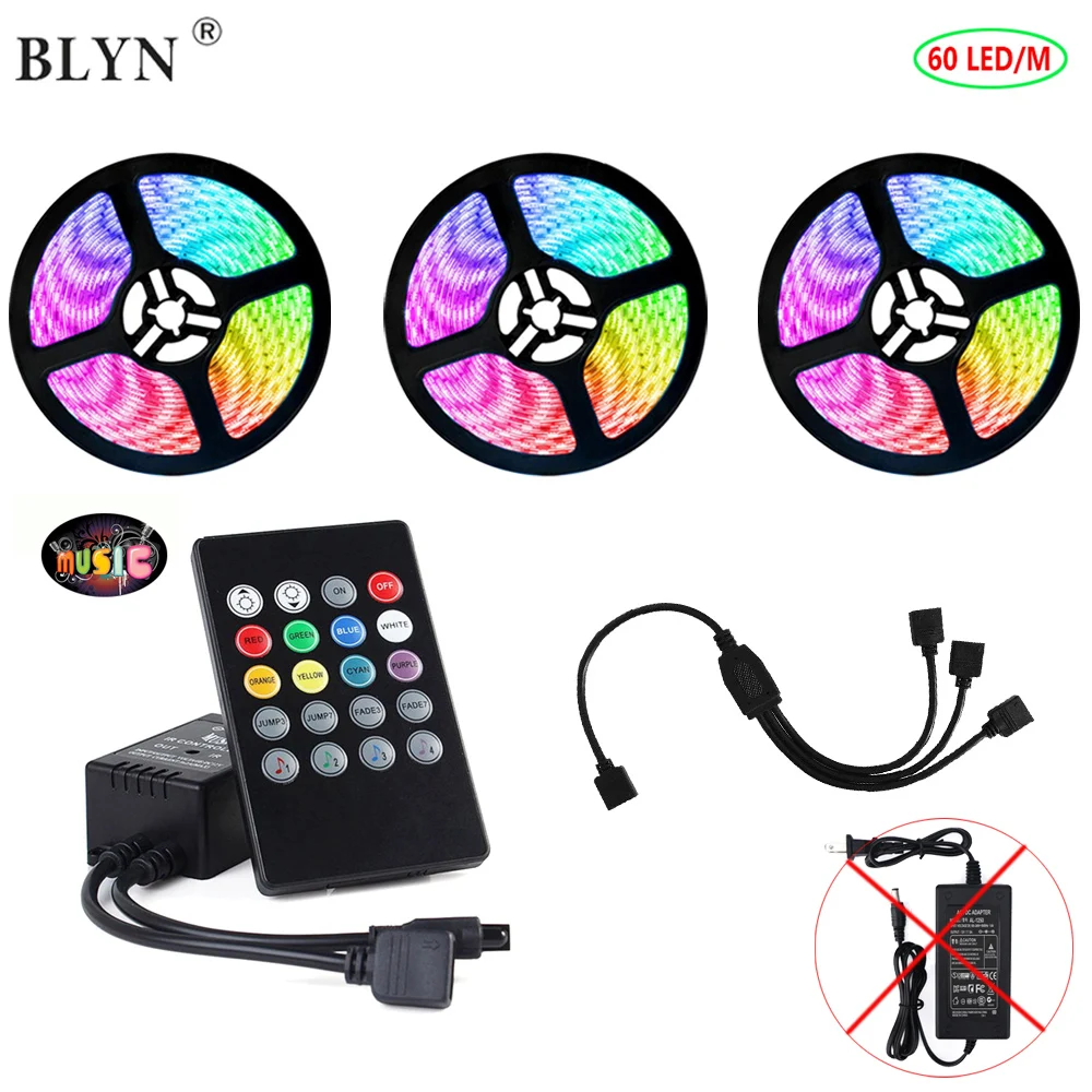 Music Sync Light LED RGB Strip 5050 RGB 60LED/M 5M 10M 15M Kit With Remote Controller Sound Control For Party Home Decoration
Music Sync Light LED RGB Strip 5050 RGB 60LED/M 5M 10M 15M Kit With Remote Controller Sound Control For Party Home Decoration