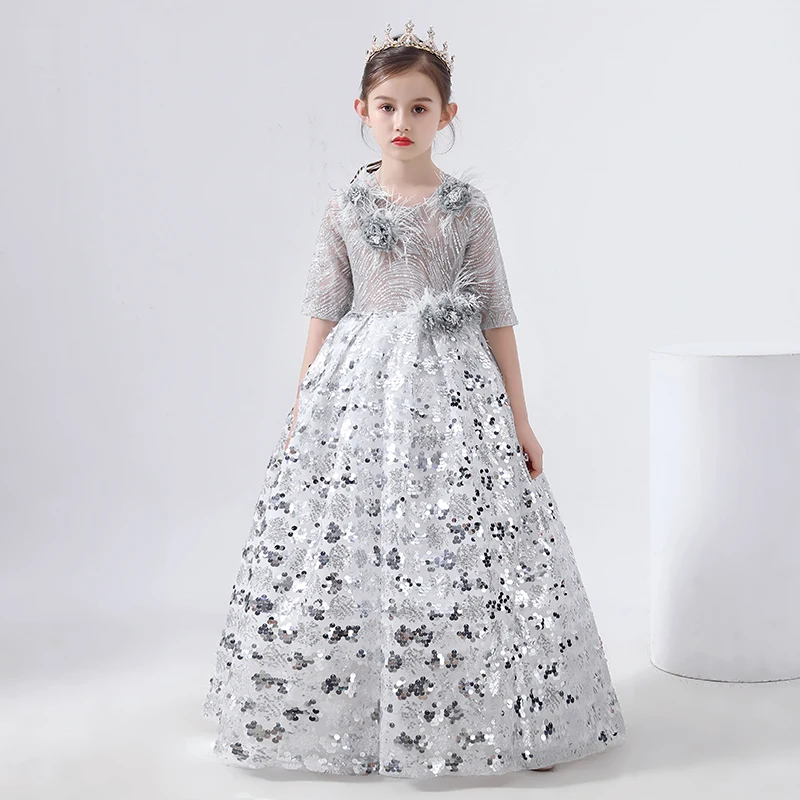 Baby Child Dress Princess Dress Fluffy Gauze Girl Catwalk Fashion Costume Girl High-end Foreign Style Piano Costume Girls Dress 
Baby Child Dress Princess Dress Fluffy Gauze Girl Catwalk Fashion Costume Girl High-end Foreign Style Piano Costume Girls Dress
