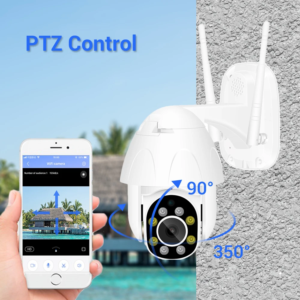 HD 1080P Yoosee Wi-Fi Камера мини PTZ наружная автоматическое слежение за двухстороннее