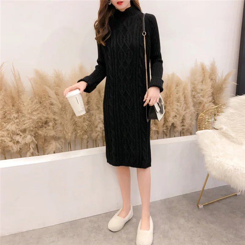 Fad Women Sweater Dress Bodycon Turtleneck Women Jumper Dresses Knitted Striped Female Solid Vestidos Winter Sweater Pullover
Fad Women Sweater Dress Bodycon Turtleneck Women Jumper Dresses Knitted Striped Female Solid Vestidos Winter Sweater Pullover