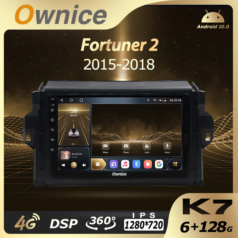 Ownice Android 10.0 K7 Car Auto Radio for Toyota Fortuner 2 2015-2018 6G+128G 8 Core 360 Panorama 5G Wifi 4G LTE Atmosphere Lamp
Ownice Android 10.0 K7 Car Auto Radio for Toyota Fortuner 2 2015-2018 6G+128G 8 Core 360 Panorama 5G Wifi 4G LTE Atmosphere Lamp