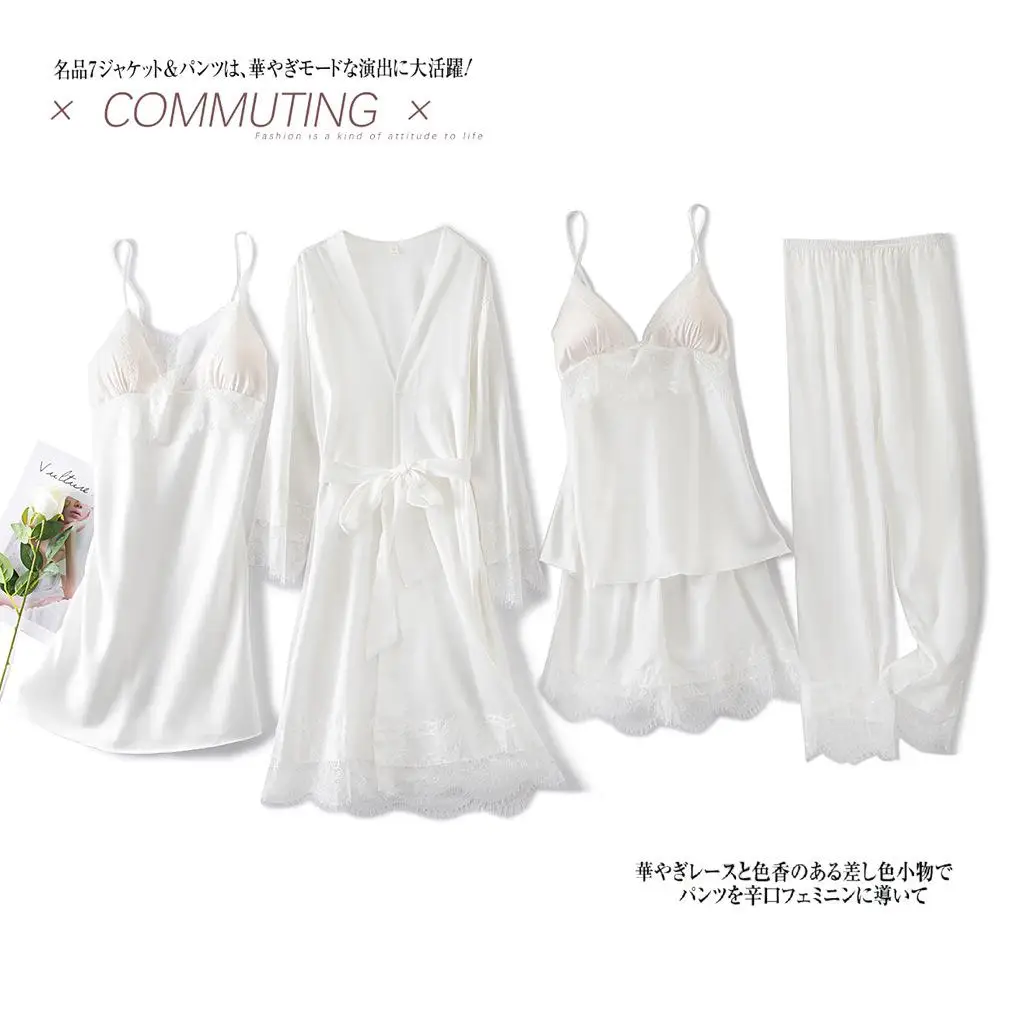 New Arrival Sleep Set Intimate Lingerie Female Sexy 5PCS Pajamas Suit Sleepwear Spring Autumn New Sleepwear Home Clothing 
New Arrival Sleep Set Intimate Lingerie Female Sexy 5PCS Pajamas Suit Sleepwear Spring Autumn New Sleepwear Home Clothing
