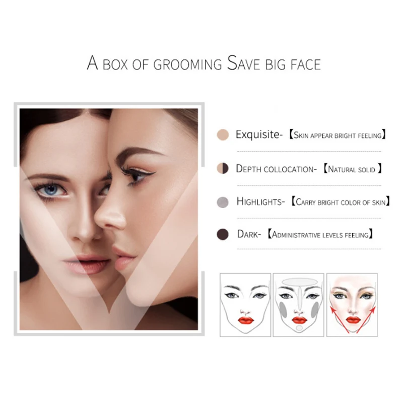 Concealer Palette 9 Colors highlight shadow Makeup Base Cream Matte Contouring Foundation Face Contour Set Cosmetic | Красота и