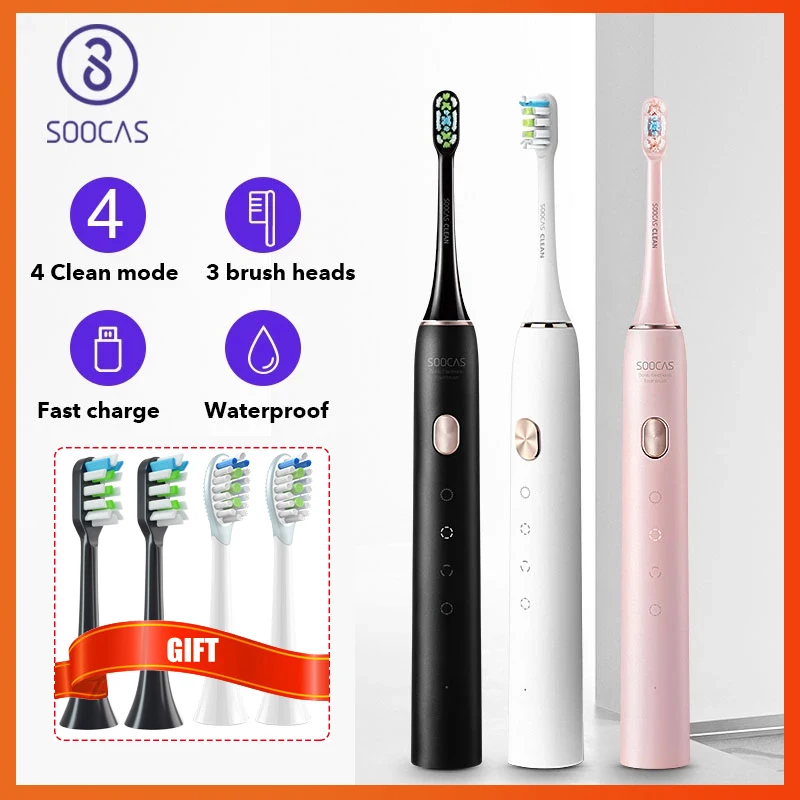 

SOOCAS X3U Sonic Electric Toothbrush Xiaomi Soocare Automatic Fast Chargeable Adult Teeth whitening In 4 Weeks Tooth Brush Gift