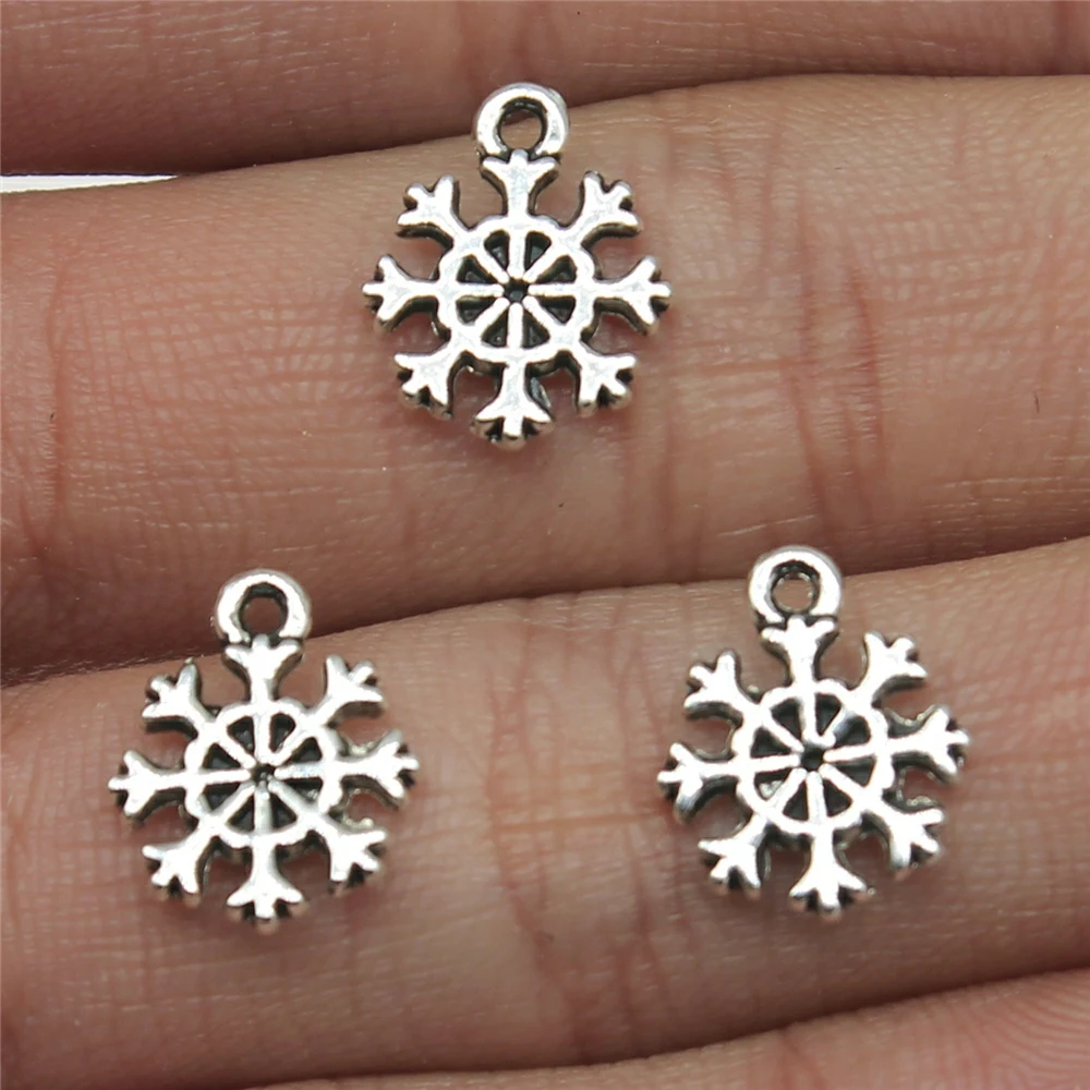 WYSIWYG 20pcs 11x13mm Christmas Snowflake Pendant Jewelry Making DIY Handmade Craft Charms 2 Colors
WYSIWYG 20pcs 11x13mm Christmas Snowflake Pendant Jewelry Making DIY Handmade Craft Charms 2 Colors