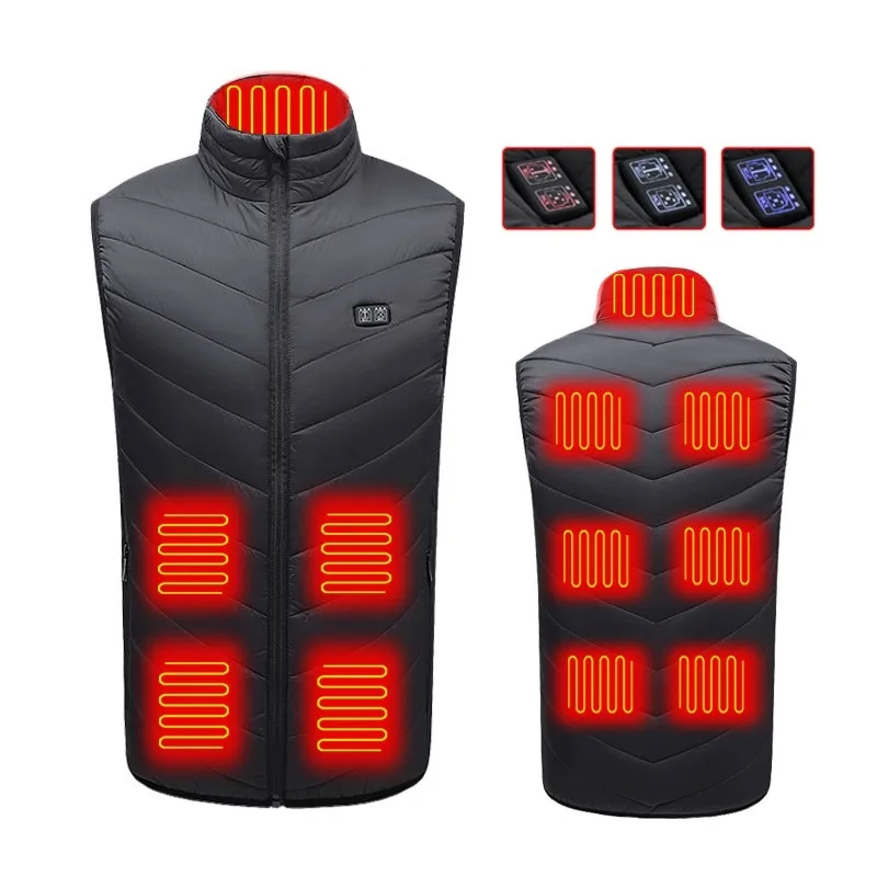 4/5/9/11 Heated Vest Sleeveless Jacket USB Intelligent Electric Heating Thermal Warm Vest Graphene Heat Coat For Camping
4/5/9/11 Heated Vest Sleeveless Jacket USB Intelligent Electric Heating Thermal Warm Vest Graphene Heat Coat For Camping