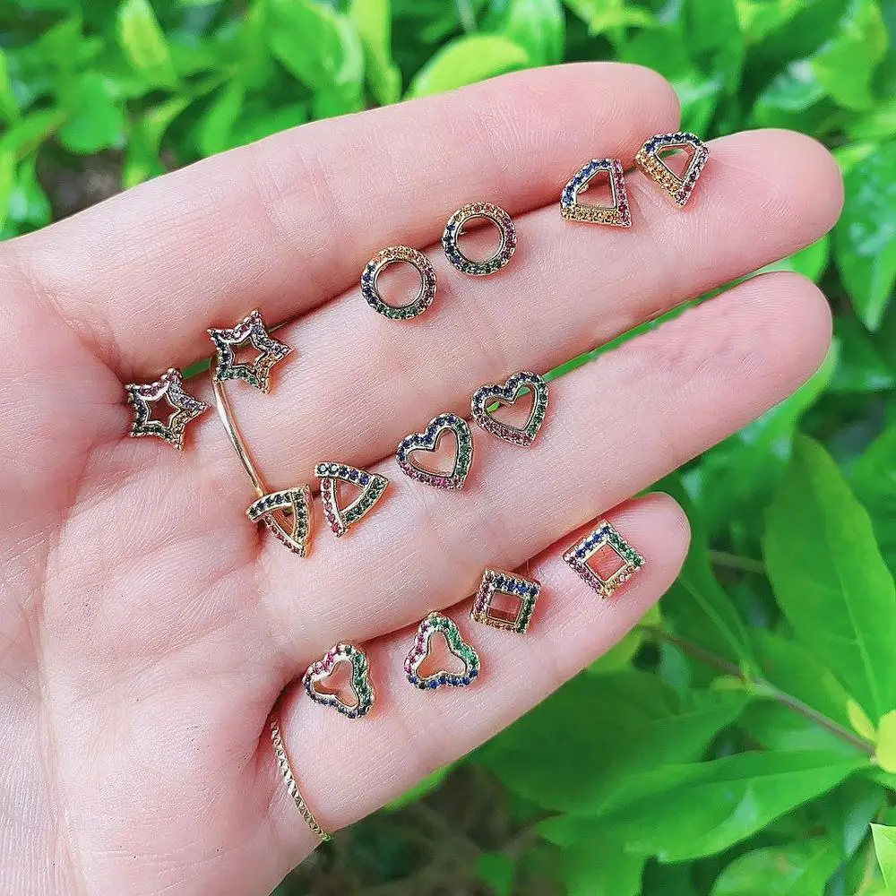 10 Pairs, Rainbow CZ Studs For Women Colorful Zirconia Tiny Star Moon Heart Bar Multi Piercing Earrings Elegance Jewelry
10 Pairs, Rainbow CZ Studs For Women Colorful Zirconia Tiny Star Moon Heart Bar Multi Piercing Earrings Elegance Jewelry