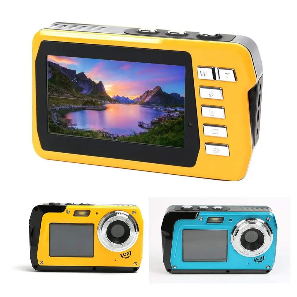 

16 Zoom Point Shoots Sports Waterproof Digital Camera Professional 48MP Underwater Camera HD 1080P Dual Screen Video Camcorder
