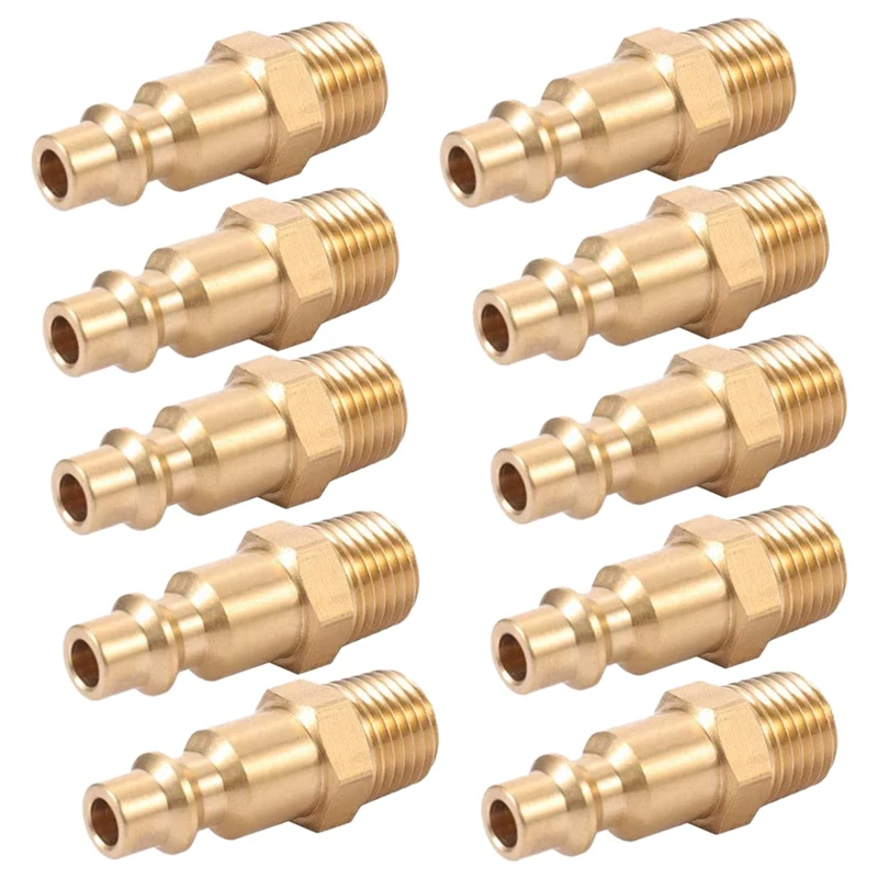 Brass 1/4 Inch NPT Male Air Hose Quick Connect Adapter,Air Coupler Plug Kit,Air Compressor Fittings 10Pcs (Male NPT)
Brass 1/4 Inch NPT Male Air Hose Quick Connect Adapter,Air Coupler Plug Kit,Air Compressor Fittings 10Pcs (Male NPT)