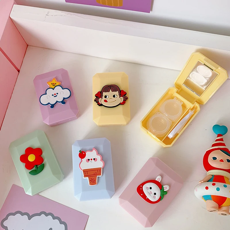 Mini Contact Lens Case Pocket Portable Cartoons Easy Carry storage box Make up beauty Mirror Container Travel Kit Cute Style
Mini Contact Lens Case Pocket Portable Cartoons Easy Carry storage box Make up beauty Mirror Container Travel Kit Cute Style