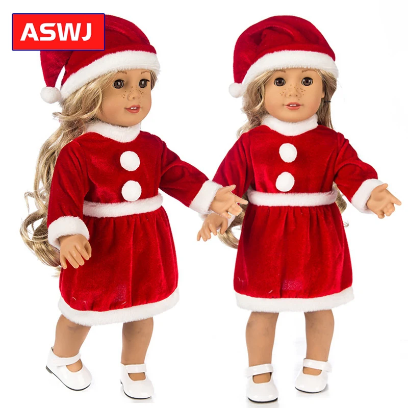 Одежда для детских кукол 18 дюймов качественная хлопковая Рождественская одежда
