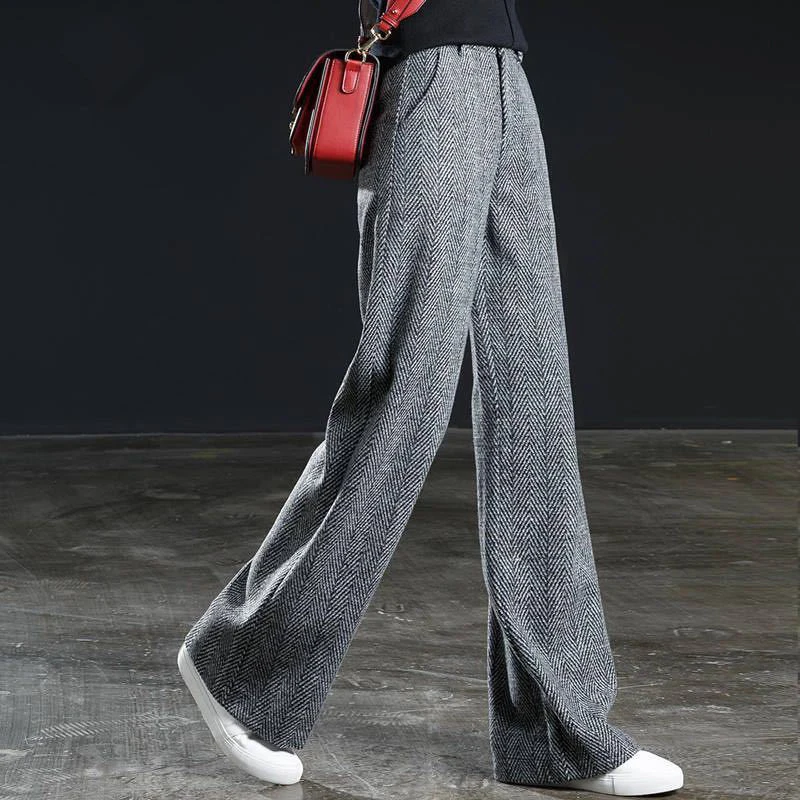 Loose Woolen Wide Leg Pants For Women Plus Size 4XL Casual High Waist baggy Trousers Autumn Office Lady Solid Pants Female
Loose Woolen Wide Leg Pants For Women Plus Size 4XL Casual High Waist baggy Trousers Autumn Office Lady Solid Pants Female