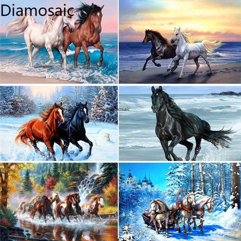 Diamosaic 5D DIY Diamond Painting Full Round Square Embroidery Picture Accessories Animal Horse Paitings Cross Stitch Kits Decor
Diamosaic 5D DIY Diamond Painting Full Round Square Embroidery Picture Accessories Animal Horse Paitings Cross Stitch Kits Decor