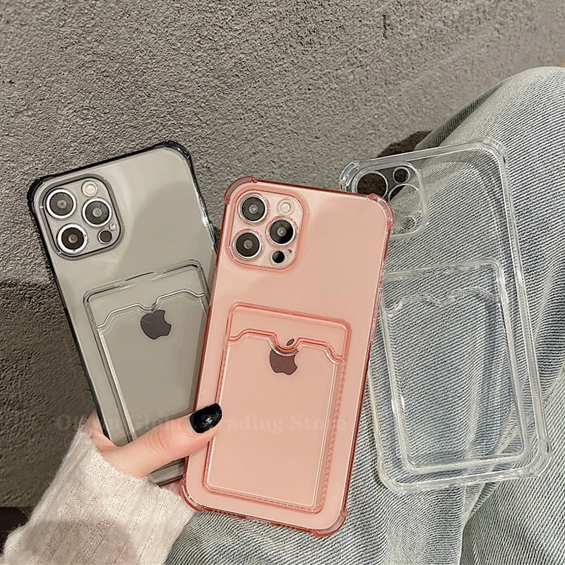 Transparent Card Slot Bag Holder Case For iPhone 13 Pro 11 12 Pro Max Mini X XS XR 7 8 Plus Clear Shockproof Soft Wallet Cover
Transparent Card Slot Bag Holder Case For iPhone 13 Pro 11 12 Pro Max Mini X XS XR 7 8 Plus Clear Shockproof Soft Wallet Cover