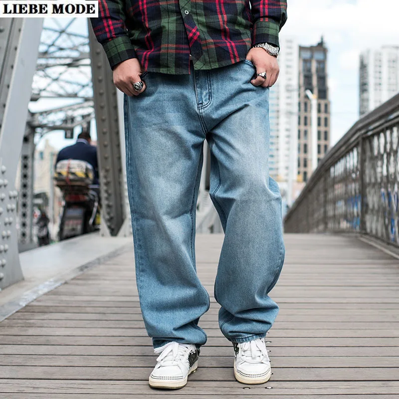 Hip Hop Skateboard Baggy Jeans Men High Quality Mens Loose Wide Leg Denim Pants Blue Jeans Trouser Spring Autumn Plus Size 46 48
Hip Hop Skateboard Baggy Jeans Men High Quality Mens Loose Wide Leg Denim Pants Blue Jeans Trouser Spring Autumn Plus Size 46 48
