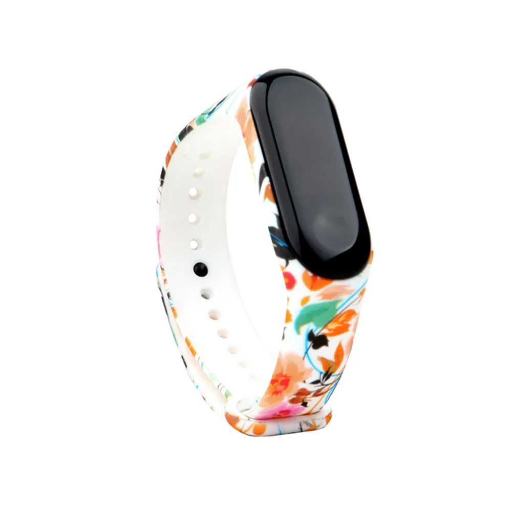 Ремешок силиконовый для смарт-часов Xiaomi Mi band 4 3 мягкий цветной браслет с
