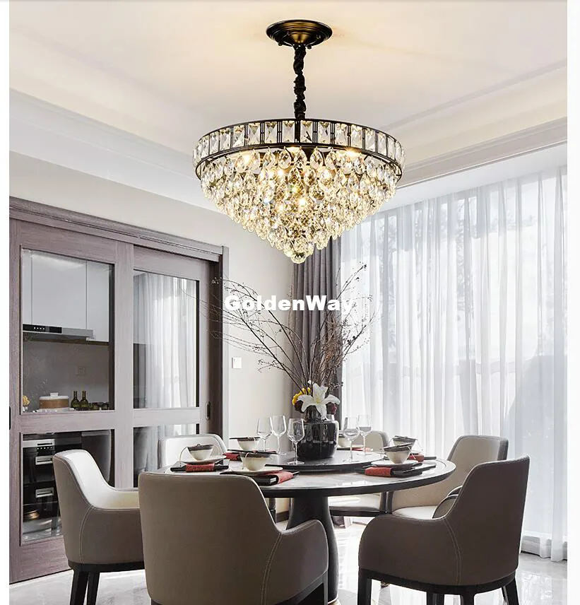 Nordic Crystal Chandelier Retro Black Loft Hanging Light Fixture E14 Crystal Suspension Lamp Drop Lustre for Living room Lights
Nordic Crystal Chandelier Retro Black Loft Hanging Light Fixture E14 Crystal Suspension Lamp Drop Lustre for Living room Lights