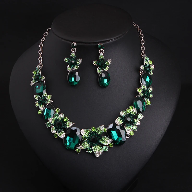 Colorful Flowers Crystal Rhinestone Statement Jewelry Set Wedding Bib Choker Necklace Earrings Bridal Women Party Accessory Gift
Colorful Flowers Crystal Rhinestone Statement Jewelry Set Wedding Bib Choker Necklace Earrings Bridal Women Party Accessory Gift