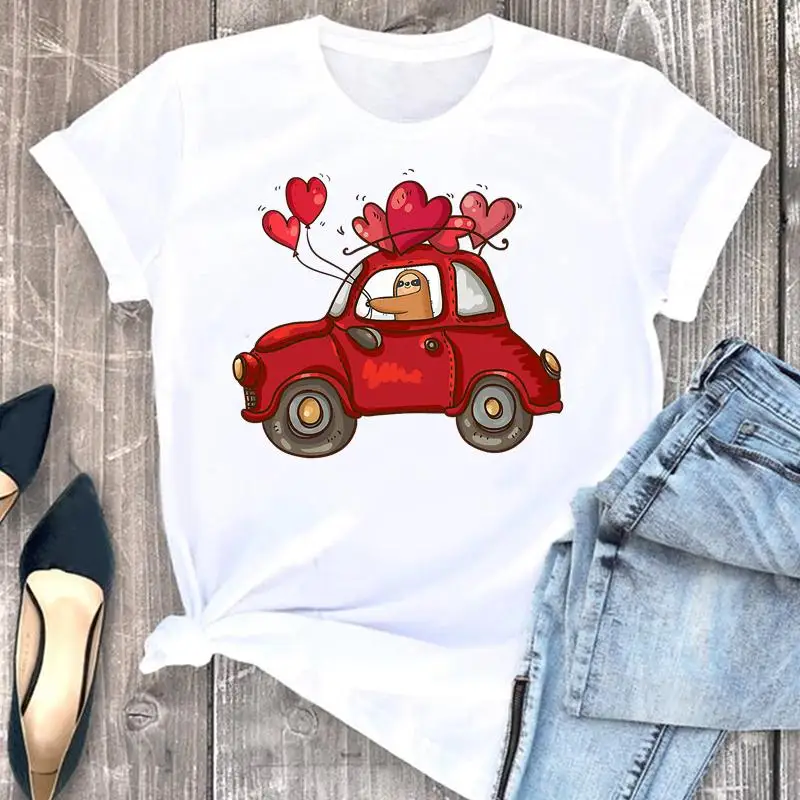 Women Clothes Sloth Love Sweet Valentine Cartoon Clothing Fashion Short Sleeve Print Tshirt Female Top Graphic Tee T-shirt
Women Clothes Sloth Love Sweet Valentine Cartoon Clothing Fashion Short Sleeve Print Tshirt Female Top Graphic Tee T-shirt