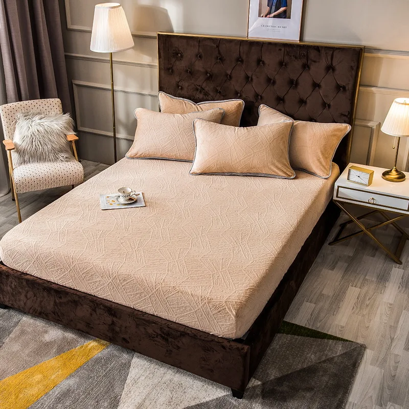 9D Flannel Fleece Fitted Sheet Set with Rubber 1/3pc Mattress Sheet Snowflake Embossed Velvet Warm Luxury Bed Cover Soft Thicken
9D Flannel Fleece Fitted Sheet Set with Rubber 1/3pc Mattress Sheet Snowflake Embossed Velvet Warm Luxury Bed Cover Soft Thicken