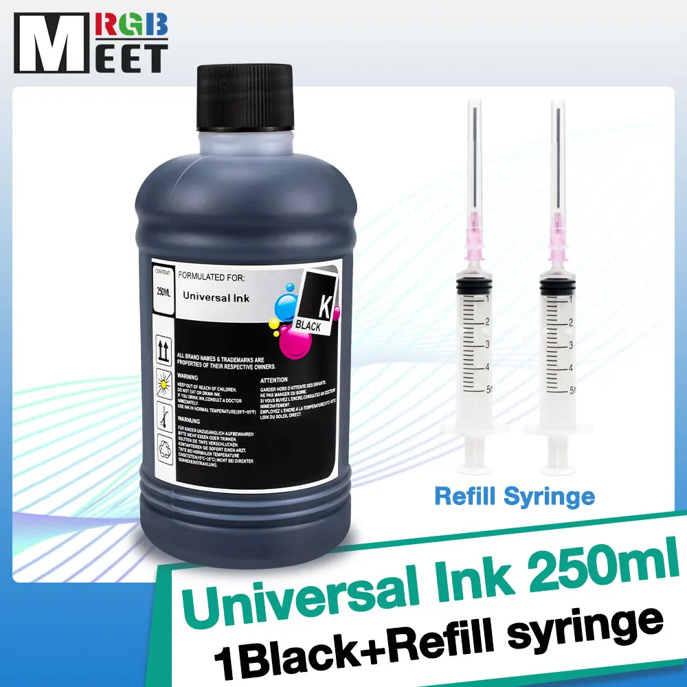 250ML Black ink Dye Ink Refill Kit For Canon PG510 CL511 PG 540 545 445 440 CL 541 546 446 441 XL Printer Inkjet Cartridge
250ML Black ink Dye Ink Refill Kit For Canon PG510 CL511 PG 540 545 445 440 CL 541 546 446 441 XL Printer Inkjet Cartridge
