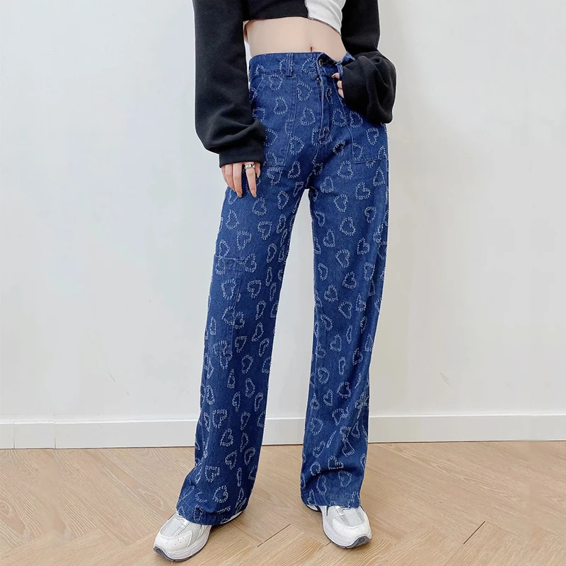 Y2K Heart Straight Jeans Vintage Fashion Women's High Waist Pocket Denim Pants Korean Casual Baggy Streetwear Trousers Harajuku
Y2K Heart Straight Jeans Vintage Fashion Women's High Waist Pocket Denim Pants Korean Casual Baggy Streetwear Trousers Harajuku