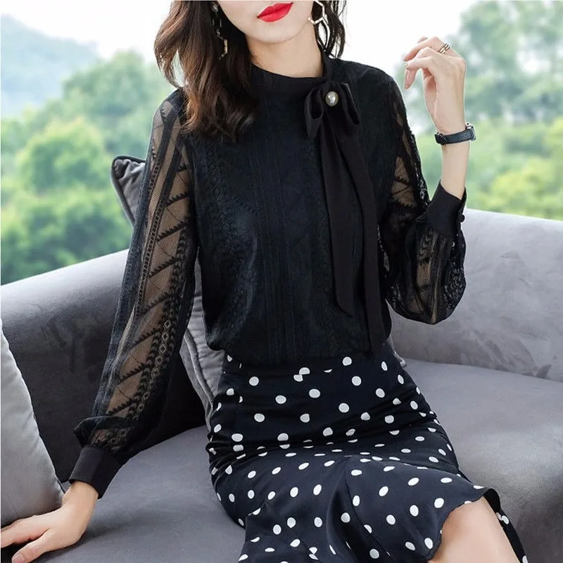 Women's bottoming shirt long-sleeved autumn wear 2020 new bow lace shirt loose fashion top small shirt
Women's bottoming shirt long-sleeved autumn wear 2020 new bow lace shirt loose fashion top small shirt