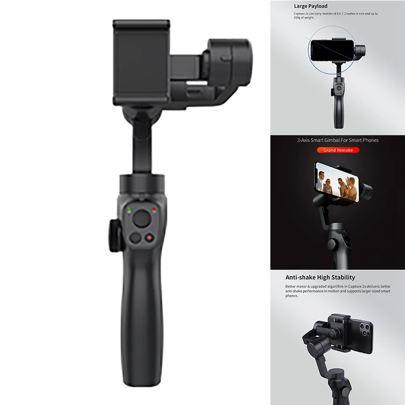 3-осевой карданный стабилизатор Capture 2S для смартфона iPhone Android GoPro Vlog Youtuber Gimbal
3-осевой карданный стабилизатор Capture 2S для смартфона iPhone Android GoPro Vlog Youtuber Gimbal