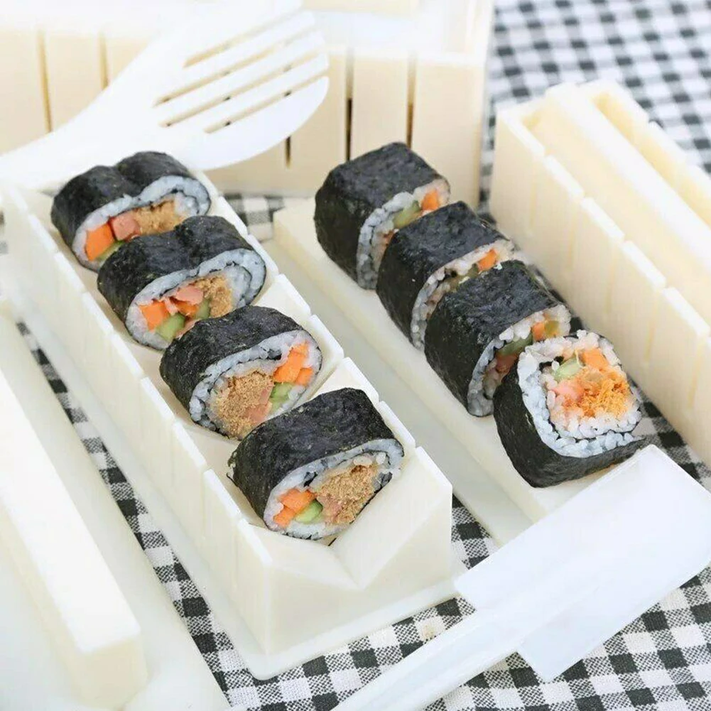 10 Pieces Sushi Maker Kit Plastic Sushi Set Of Tools Kitchen Tools/Sushi Set/Sushi Mold/Rice Ball Cake Roll Mold Kitchen Tools
10 Pieces Sushi Maker Kit Plastic Sushi Set Of Tools Kitchen Tools/Sushi Set/Sushi Mold/Rice Ball Cake Roll Mold Kitchen Tools