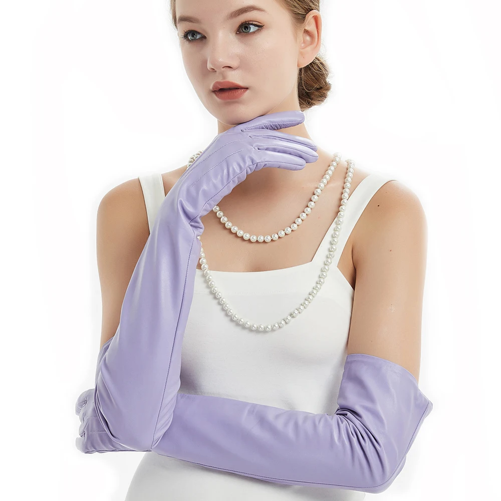 60cm(23.6") long classic back three lines sheep leather evening opera long gloves light purple violet
60cm(23.6") long classic back three lines sheep leather evening opera long gloves light purple violet