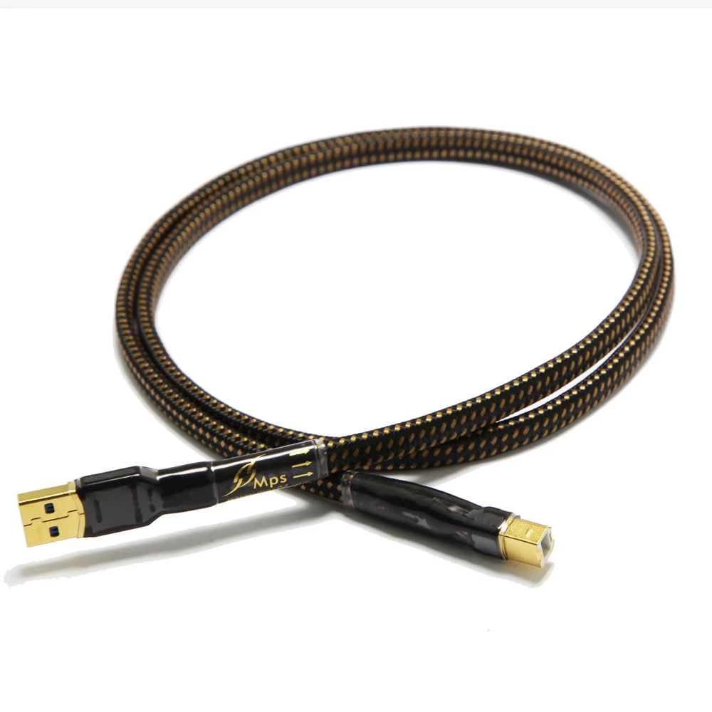 

MPS HD-990 HiFi 99.9999% OCC + посеребренный 24K10u позолоченный штекер USB2.0 соединитель аудио кабель DAC ПК кабель для передачи данных и аудио