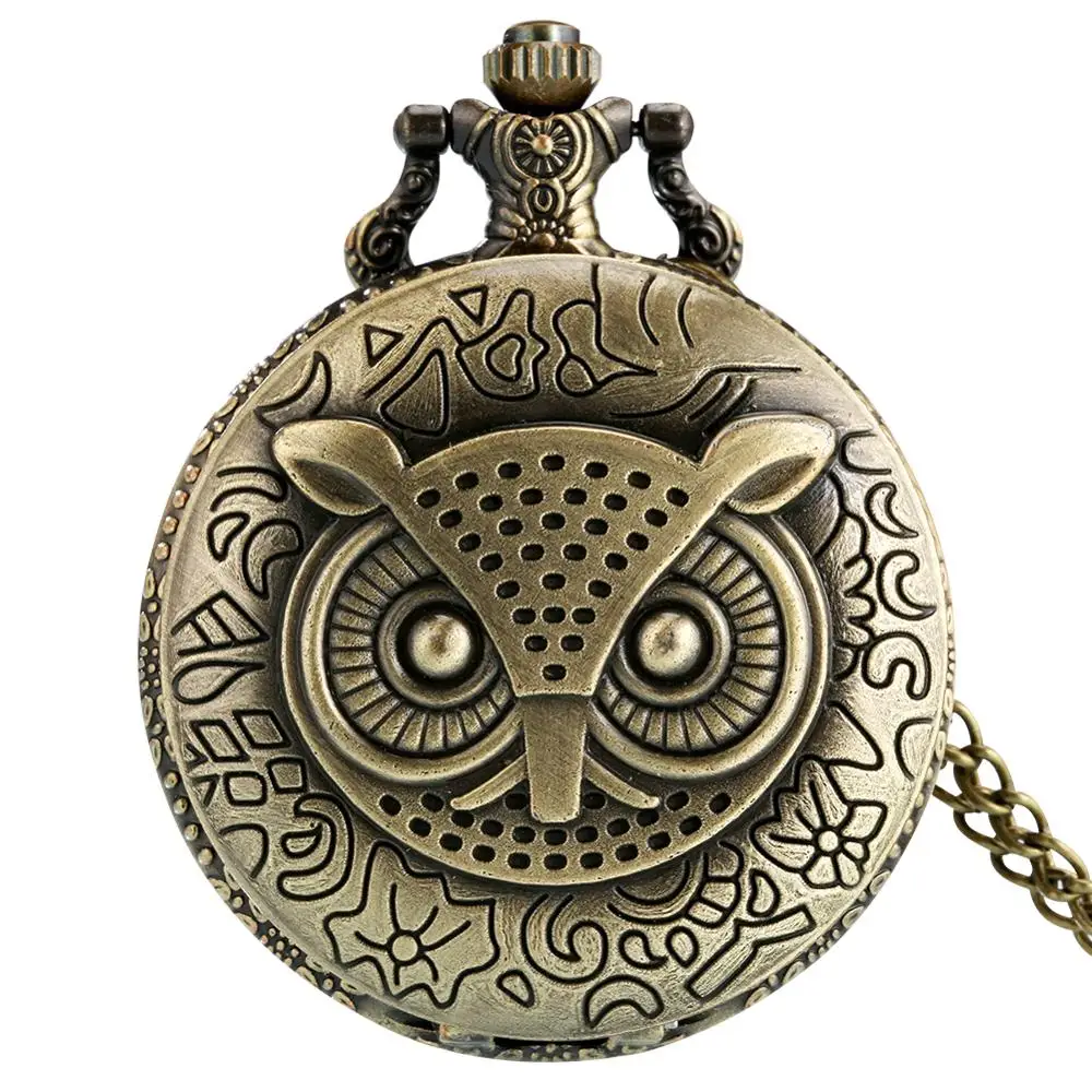 Bronze 3D Night Owl Carving Quartz Pocket Watch Men Watches Antique Necklace Chain Good Quality Best Pendant Gift For Men Women
Bronze 3D Night Owl Carving Quartz Pocket Watch Men Watches Antique Necklace Chain Good Quality Best Pendant Gift For Men Women