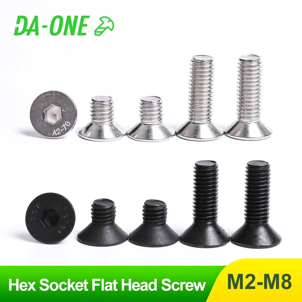 10/15/20/50 Pcs Hex Socket Flat Countersunk Head Screws M2 M2.5 M3 M4 M5 M6 M8 Black Grade 10.9 304 Stainless Steel Hexagon Bolt
10/15/20/50 Pcs Hex Socket Flat Countersunk Head Screws M2 M2.5 M3 M4 M5 M6 M8 Black Grade 10.9 304 Stainless Steel Hexagon Bolt