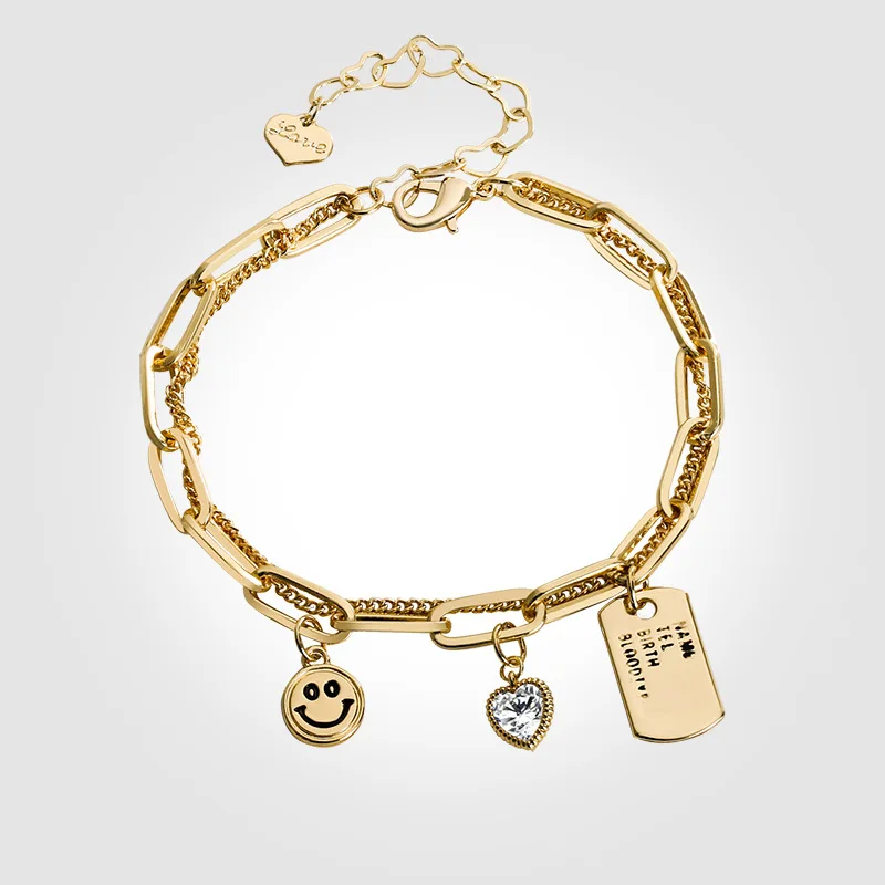 2021 New Ins Trendy Fashion Personality High Quality Gold Plated Double-layer Friendship Bracelets For Women Gift Drop Shipping
2021 New Ins Trendy Fashion Personality High Quality Gold Plated Double-layer Friendship Bracelets For Women Gift Drop Shipping