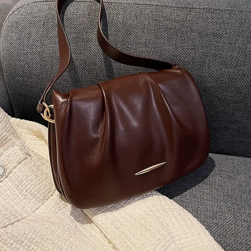 Small Pu Leather Shoulder Bags for Women Vintage Pleated Ladies Crossbody Bags Flap Designer Handbags Elegant Tote Messenger Bag
Small Pu Leather Shoulder Bags for Women Vintage Pleated Ladies Crossbody Bags Flap Designer Handbags Elegant Tote Messenger Bag