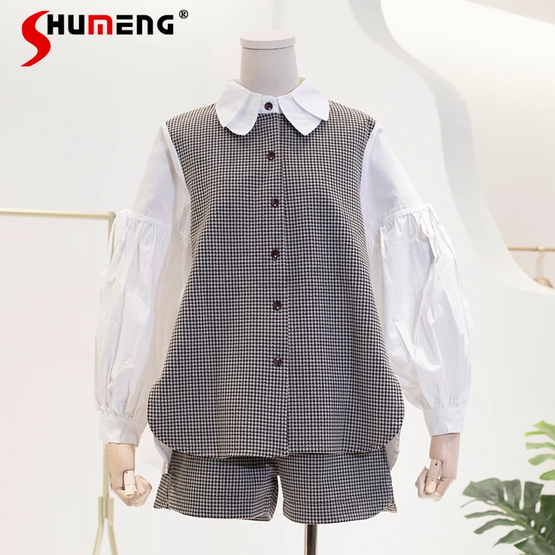 2021 Summer New Women's Retro Plaid Loose Casual Slimming Patchwork Top Fashion Office Lady Shorts Ladies Simple Two-Piece Suit
2021 Summer New Women's Retro Plaid Loose Casual Slimming Patchwork Top Fashion Office Lady Shorts Ladies Simple Two-Piece Suit