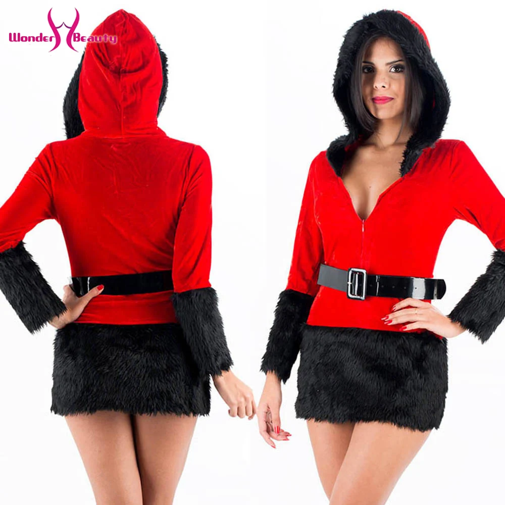 Santa Claus Women Hooded Velvet Dress+belt Set Sexy Role-play Christmas Xmas Cosplay Costumes V-neck Halloween Party Wear
Santa Claus Women Hooded Velvet Dress+belt Set Sexy Role-play Christmas Xmas Cosplay Costumes V-neck Halloween Party Wear