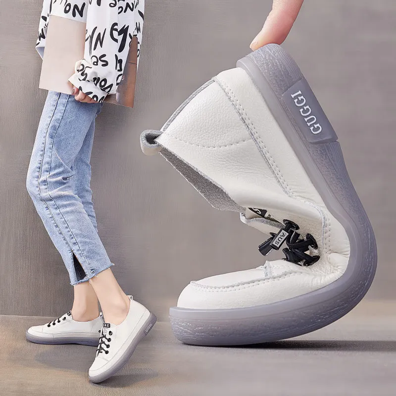 Leather small white shoes female spring and summer new style students flat bottom casual soft sole single shoes
Leather small white shoes female spring and summer new style students flat bottom casual soft sole single shoes