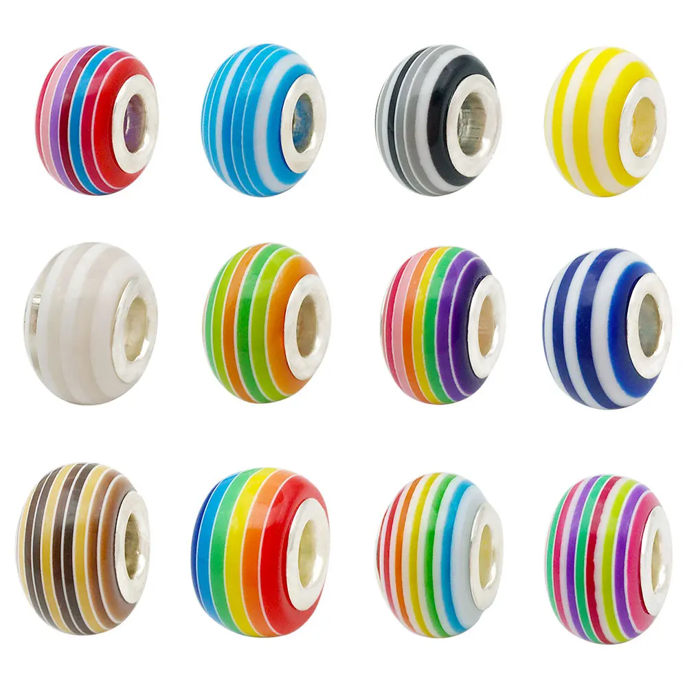 10pcs Round Colorful Big Hole Beads Stripe Bead Charms Acrylic Space Beads for Jewelry Making Bracelet Necklace DIY
10pcs Round Colorful Big Hole Beads Stripe Bead Charms Acrylic Space Beads for Jewelry Making Bracelet Necklace DIY